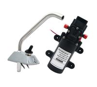 Riloer Pompe à eau 12 V, pompe à eau auto-amorçante haute pression 4,3 l/min avec interrupteur de robinet, portable et universelle pour caravanes et camping-cars
