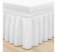 RIMELA Cache-sommier élastique pour lit king size - Blanc chaud - Facile à installer - Polyester brossé doux - Hauteur de 38 cm - (150 x 200 cm)