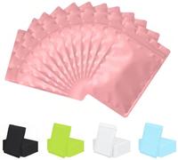 Rimiko 50 Pcs Sachets Zip Refermables Opaques, Pochettes Mylar Alimentaire avec Couleur Mate, Pochons Zip Hermétiques pour Vente au Détail et Stockage des Objets (Rose, 12x20 cm)