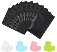 Rimiko 50 Pcs Sachets Zip Refermables Opaques, Pochettes Mylar Alimentaire avec Couleur Mate, Pochons Zip Hermétiques pour Vente au Détail et Stockage des Objets (Noir, 7x10 cm)