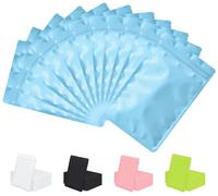 Rimiko 50 Pcs Sachets Zip Refermables Opaques, Pochettes Mylar Alimentaire avec Couleur Mate, Pochons Zip Hermétiques pour Vente au Détail et Stockage des Objets (Bleu Ciel, 12x20 cm)