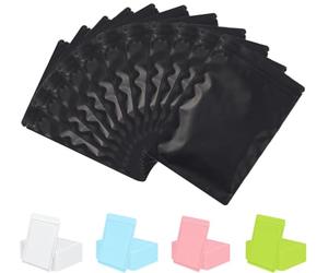 Rimiko 50 Pcs Sachets Zip Refermables Opaques, Pochettes Mylar Alimentaire avec Couleur Mate, Pochons Zip Hermétiques pour Vente au Détail et Stockage des Objets (Noir, 7x10 cm)