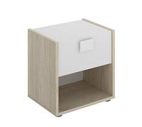 Rimobel Dina Table de Chevet, Panneaux de Particules, Naturel/Blanc, Normal