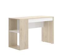 Rimobel TEO Table de Bureau, Bois, Naturel/Blanc, Normal