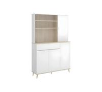 Rimobel Wok Module auxiliaire Cuisine, Bois d'ingénierie, Blanc, Normal