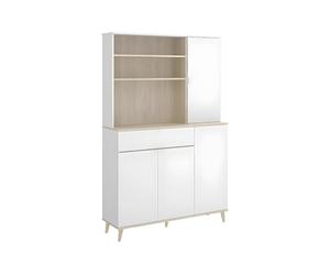 Rimobel Wok Module auxiliaire Cuisine, Bois d'ingénierie, Blanc, Normal