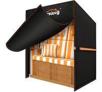 Rimwig Housse de protection pour fauteuil-cabine de plage 2 places, résistante à l'hiver, 120 x 90 x 155/140 cm, en tissu Oxford 600D, imperméable, avec bande coupe-vent