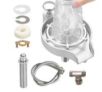 Rinceur en verre pour évier de cuisine, nettoyeur de bouteilles haute pression - Accessoire d'évier pour hôtel, appartement, entreprise, location, boulangerie, café