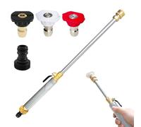 Rinceur Haute Pression,Buse à Réglable - Rinceur pour Tuyau d'arrosage avec raccord Rapide et 3 Buses,pour Lavage Auto, Terrasse, Nettoyage Extérieur, Trottoir