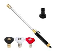 Rinceur Haute Pression | Pistolet d'arrosage réglable - Rinceur pour Tuyau d'arrosage avec raccord Rapide et 3 Buses | pour Lavage Auto, Terrasse, Nettoyage Extérieur, Trottoir