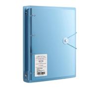 Ring Binder A4 Document Folder with Waterproof PP Shell | Durable waterproof PP material with elastic closure for students and office workers Blue