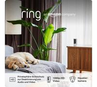 Ring caméra d'intérieur (Indoor Camera 2. Gen.) | Caméra de surveillance pour l'intérieur vidéo HD 1080p, protection de la vie privée, WLAN, idéal pour les animaux domestiques