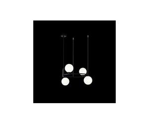 Ring Plafonnier suspendu noir, 4 lumières, G9
