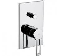 Ringo West Set Façade de douche 2 sorties + Corps d'encastrement, Chrome (RIN015)
