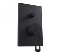 Ringo West Set Façade de douche 2 sorties + Corps d'encastrement, Noir mat (RIN015NO)
