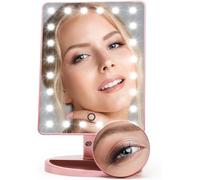Rio 24 Led Makeup Mirror With 10x Magnifying Mini Mirror Rose Gold