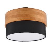RIO, Lampe de table, Burton 1xE14, max.28,0 W Organza, Fumé, Corps: Métal, noir mat Ø:12,5cm, H:28,5cm Interrupteur de cordon,IP20,Sans illuminant