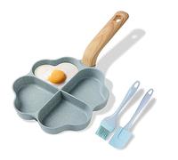 RIOVARM 4 trous En forme de cœur Poêle à frire Créative Pour oeufs antiadhésif Granit Petites casseroles Induction Mignon Pour omelette sans PFOA Pour Saine Crêpe pour le petit déjeuner