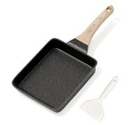 RIOVARM Induction Tamagoyaki Poêle à omelette, Antiadhésif Poêle à œufs avec revêtement en granit, Petite poêle à frire sans PFOA, Poêle à crêpes pour le petit déjeuner Poêle de camping Poêle à œufs