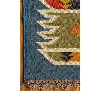 Ripaz Vogue Kilim Tapis en laine et jute naturelle tissée à la main pour salon, couloir, aspect rustique 120 x 180 cm