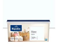 RIPOLIN - Peinture Intérieure Multi-Supports - Murs, Boiseries & Radiateurs - Ultra-Couvrante - Lessivable - Application Facile - Ecolabel - Satin - 2,5L - Blanc
