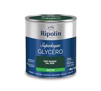 RIPOLIN Boiseries et Structures Métalliques Vert Basque Ral 6005 0,5 L | Tendu, Résistance Accrue, Très Lessivable, Résistance aux Taches, Finition Satin, Intérieur/Extérieur, Satin