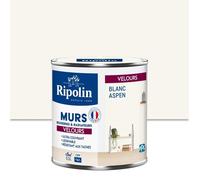 RIPOLIN - Déco Murs Boiseries & Radiateurs - Blanc aspen - Velours - 0,5L