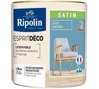 RIPOLIN - Esprit Déco Multi-supports - Bleu mooréa - Satin - 0,5L
