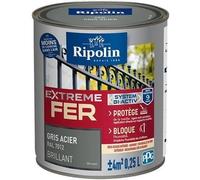 RIPOLIN - Extrême Fer - Gris acier Ral 7012 - Brillant - 0,25L