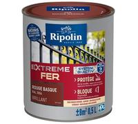 RIPOLIN - Extrême Fer - Rouge Basque Ral 3004 - Brillant - 0,5L