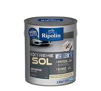 RIPOLIN - Peinture Sol Intérieur & Extérieur Extrême - Haute Résistance - Gris Béton RAL7015-2,5 Litres