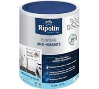 RIPOLIN Peinture Anti-Humidité Lessivable Intérieur Satin Blanc 0,75 L | Peinture Anti-Humidité, Résistance Optimale à l'Humidité, Intérieur, Satin