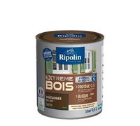 RIPOLIN - Peinture pour Bois Intérieur/Extérieur - Sans Sous-couche Ultra-couvrant - Résiste aux Intempéries, UV et Chocs - Protège et Magnifie - Lessivable - Satin - 0,5L - Chataignier