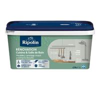 RIPOLIN Peinture de Rénovation Cuisine et Salle de Bain Gris Lome Satin 2 L