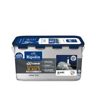 RIPOLIN - Peinture Façade 2 en 1 Extrême Extérieur - Sous-Couche Intégrée - Très Forte Adhérence - Protection Contre Micro-organismes - Résistance aux UV et Intempéries - Mat - 2,5L - Blanc