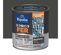 RIPOLIN Peinture fer glycéro XPRO3 Fer Brillant Brun Normand 0,5 L