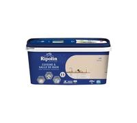 RIPOLIN Peinture Intérieure Cuisine et Bain Adapté Pièces Humides Lin 2 L | Peinture Spécialement Conçue pour les Pièces Humides, Technologie 'effet Perlant', Grande Résistance aux Graisses