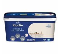 Ripolin Peinture Cuisine et Bain Makuria Satin 2L — Lessivable, effet perlant