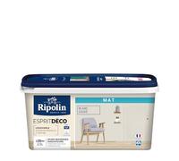 RIPOLIN Peinture Intérieure Multi-Supports Lessivable Mat Blanc Casse 2,5 L | Peinture Multi-Supports, Ultra-Couvrante et Lessivable, Séchage Rapide, Fabrication Francaise, Excellence Depuis 1888