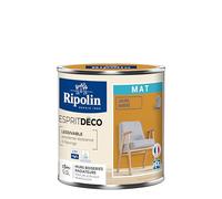 RIPOLIN Peinture Intérieure Multi-Supports Lessivable Mat Jaune Ambre 0,5 L | Peinture Multi-Supports, Ultra-Couvrante et Lessivable, Séchage Rapide, Fabrication Francaise, Excellence Depuis 1888