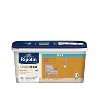 RIPOLIN Peinture Intérieure Multi-Supports Lessivable Mat Jaune Ambre 2,5 L | Peinture Multi-Supports, Ultra-Couvrante et Lessivable, Séchage Rapide, Fabrication Francaise, Excellence Depuis 1888