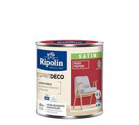 RIPOLIN Peinture Intérieure Multi-Supports Lessivable Rouge Profond 0,5 L | Peinture Multi-Supports, Ultra-Couvrante et Lessivable, Séchage Rapide, Fabrication Francaise, Excellence Depuis 1888