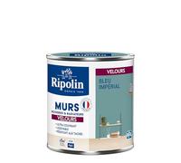 RIPOLIN Peinture Intérieure Multi-Supports Monocouche Bleu Imperial 0,5 L | Peinture Multi-Supports, Ultra-Couvrante et Lessivable, Séchage Rapide, Fabrication Française, Excellence Depuis 1888