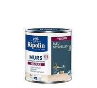 RIPOLIN Peinture Intérieure Multi-Supports Monocouche Bleu Seychelles 0,5 L | Peinture Multi-Supports, Ultra-Couvrante et Lessivable, Séchage Rapide, Fabrication Française, Excellence Depuis 1888