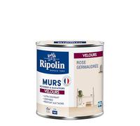 RIPOLIN Peinture Intérieure Multi-Supports Monocouche Rose Germaudree 0,5 L | Peinture Multi-Supports, Ultra-Couvrante et Lessivable, Séchage Rapide, Fabrication Française, Excellence Depuis 1888