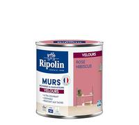 RIPOLIN Peinture Intérieure Multi-Supports Monocouche Rose Hibiscus 0,5 L | Peinture Multi-Supports, Ultra-Couvrante et Lessivable, Séchage Rapide, Fabrication Française, Excellence Depuis 1888