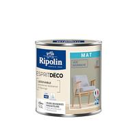 RIPOLIN - Peinture Intérieure Multi-Supports - Murs, Boiseries et Radiateurs - Ultra Couvrante - Lessivable - Application Facile - Ecolabel - Aspect Mat - 0.5L - Vert Bourrache