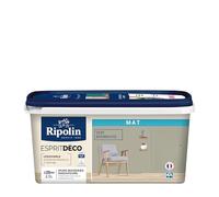 RIPOLIN - Peinture Intérieure Multi-Supports - Murs, Boiseries et Radiateurs - Ultra Couvrante - Lessivable - Application Facile - Ecolabel - Aspect Mat - 2.5L - Vert Bourrache