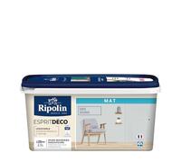 RIPOLIN - Peinture Intérieure Multi-Supports - Murs, Boiseries et Radiateurs - Ultra Couvrante - Lessivable - Application Facile - Ecolabel - Aspect Mat - 2.5L - Gris Souris