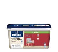 RIPOLIN - Peinture Intérieure Multi-Supports - Murs, Boiseries & Radiateurs - Ultra-Couvrante - Lessivable - Application Facile - Ecolabel - Satin - 2,5L - Rouge Profond